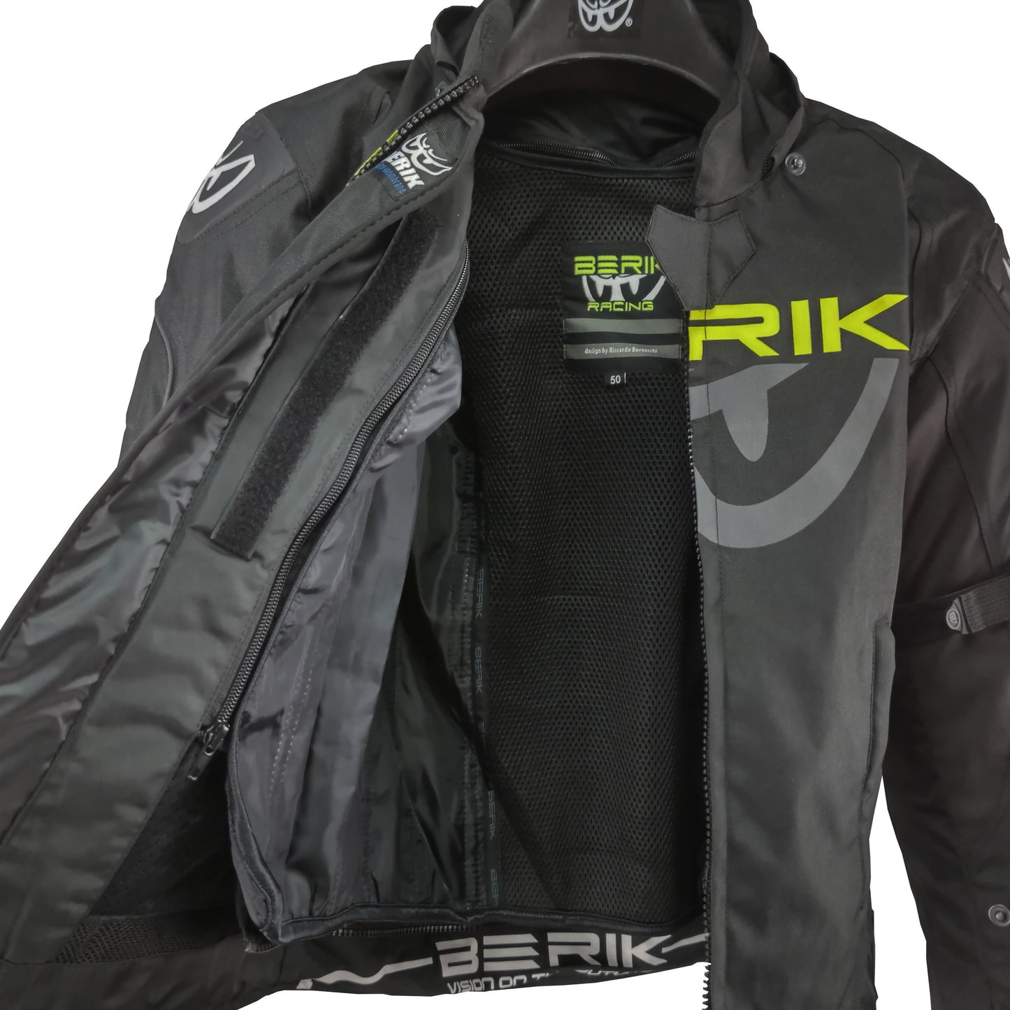 NJ-223301-BK YELLOW BERIK NYLONJACKET ALL SEASON