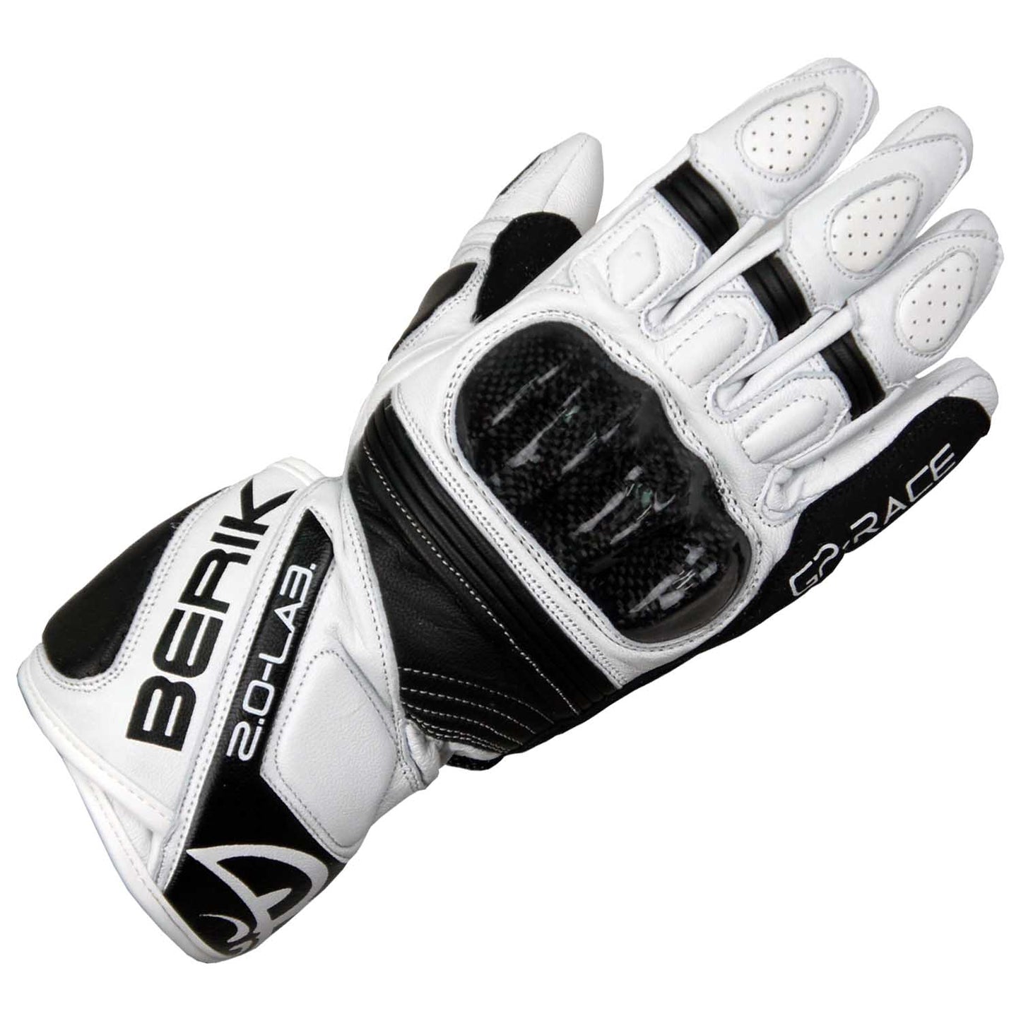 G-175102-BK  WHITE BERIK RACINGGLOVE