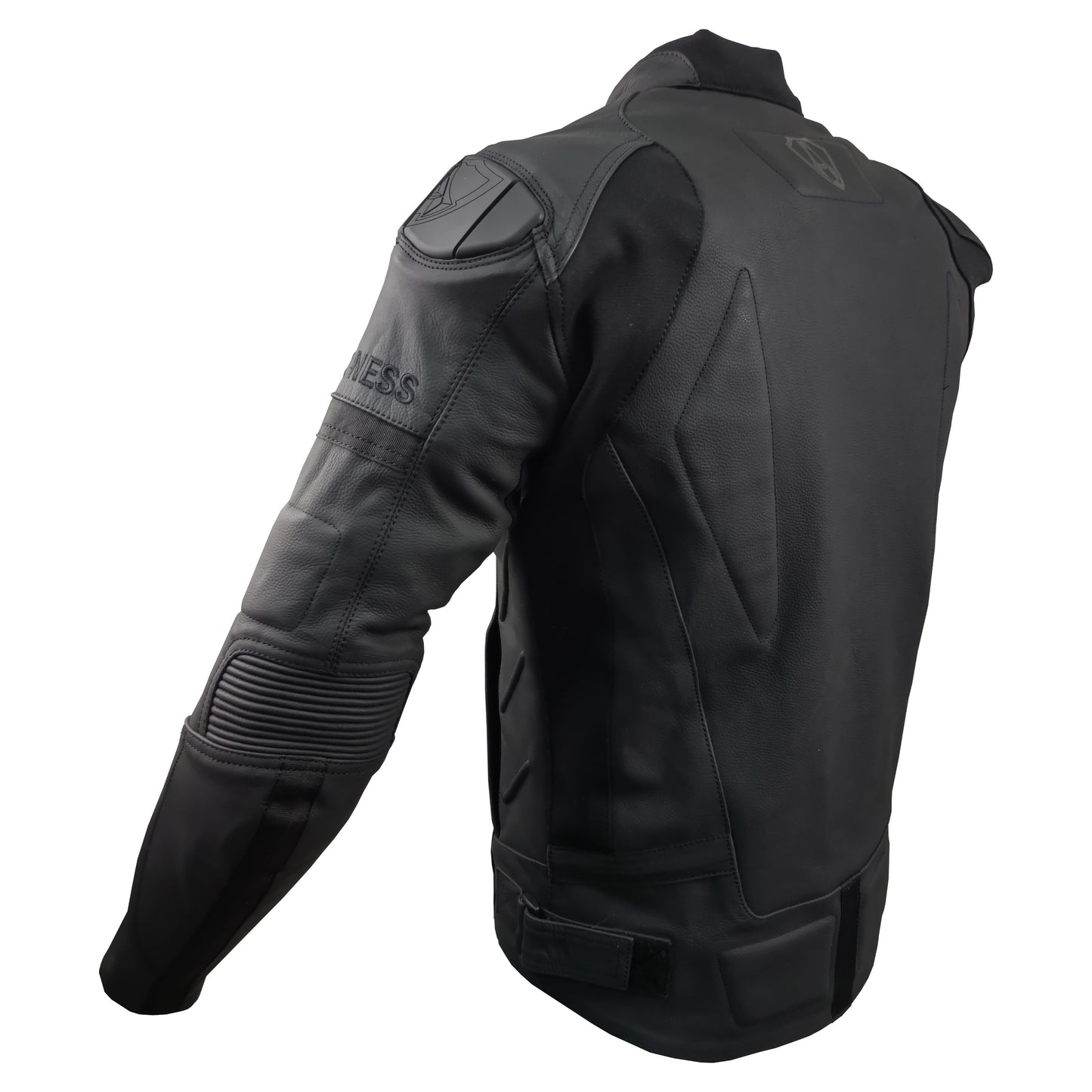 LJ-181312-AN BLACK ARLENNESS MESH LEATHER JACKET