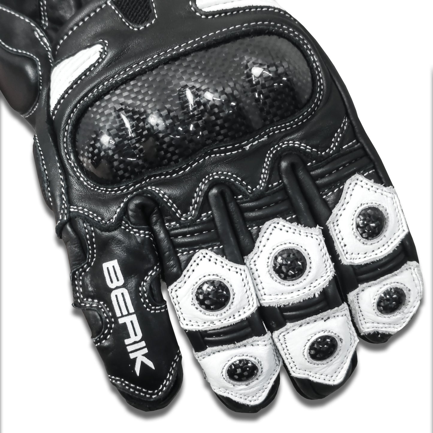 G-214102-BK BLACK/WHITE BERIK RACINGGLOVE