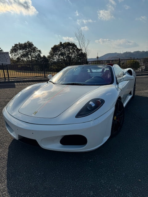 フェラーリF430スパイダー ビアンコロッソ カーボンブレーキ クライスジークマフラー