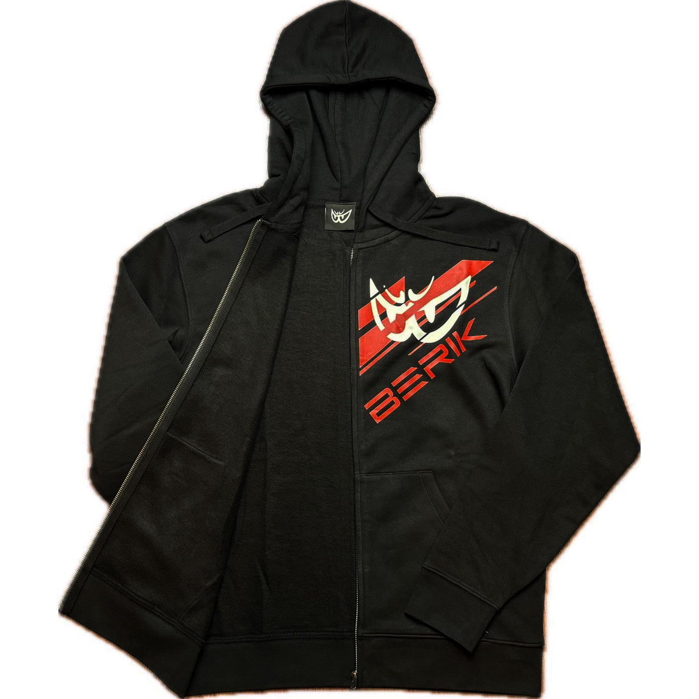 J-237404-BK BLACK BERIK CASUAL ZIP HOODIE PARKA
