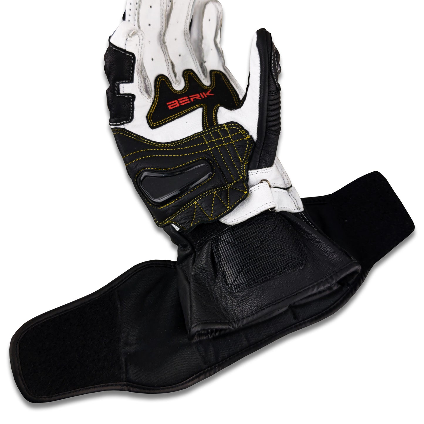 G-235106-BK  BLACK/WHITE BERIK RACINGGLOVE