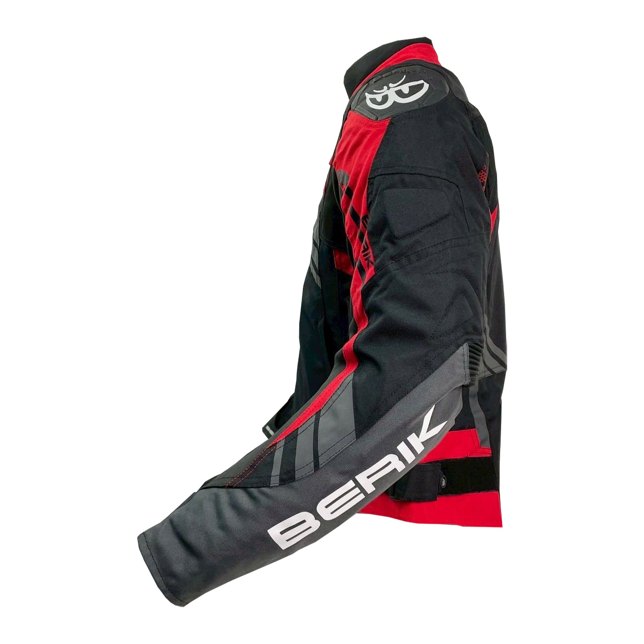 NJ-173302L-BK BLACK/RED/GUN BERIK WOMEN'S NYLONJACKET ALL SEASON