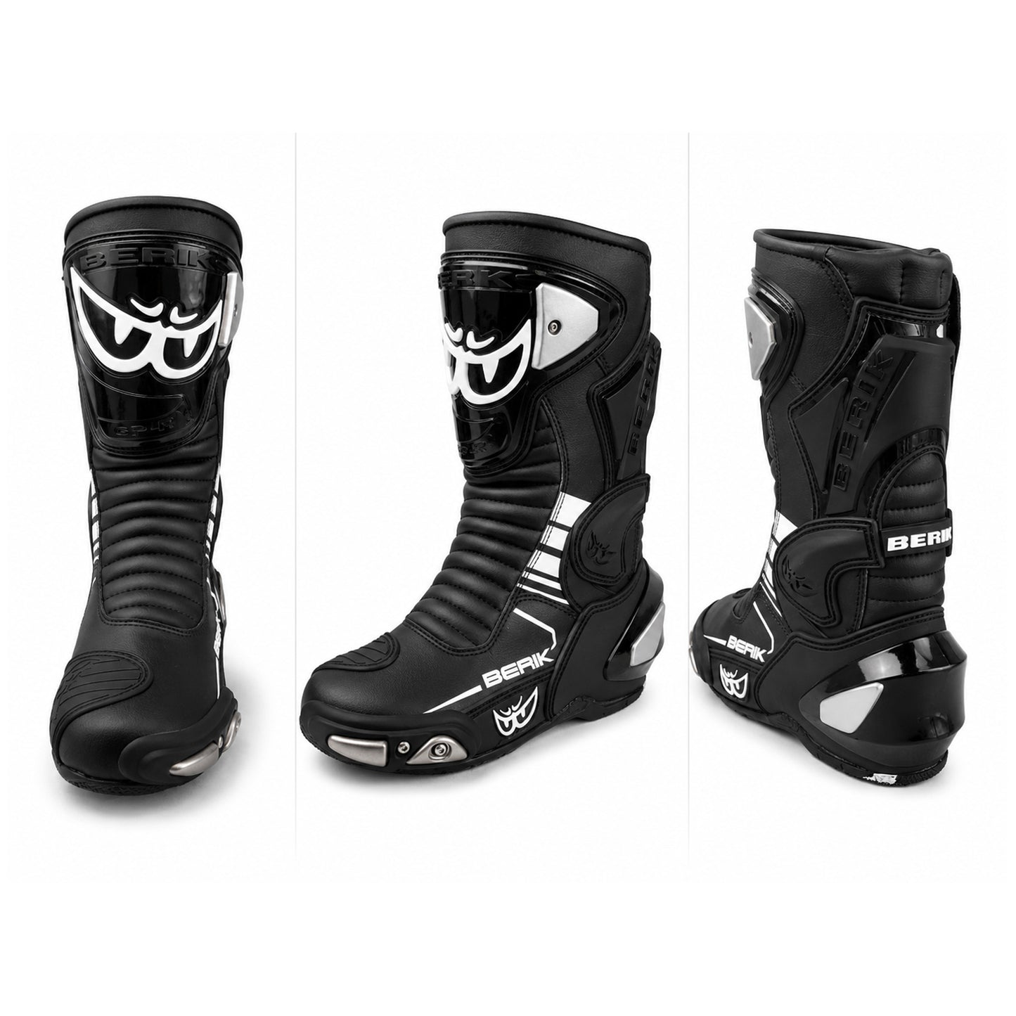 BOT-1289-BK ALL BLACK BERIK RACINGBOOTS