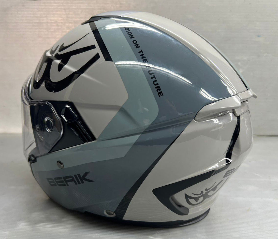 予約販売 HEL-279112-BK GREY ベリック ジェットヘルメット