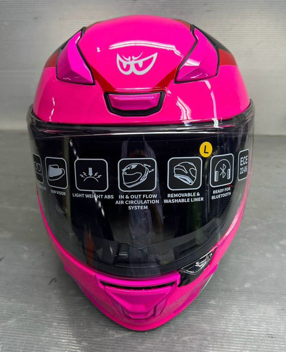 予約販売 HEL-279101-BK PINK ベリック オンロードヘルメット フルフェイス