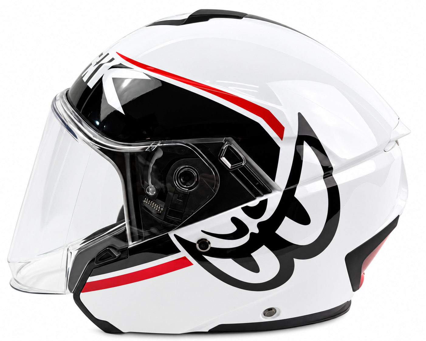 予約販売 HEL-279112-BK WHITE/RED ベリック ジェットヘルメット