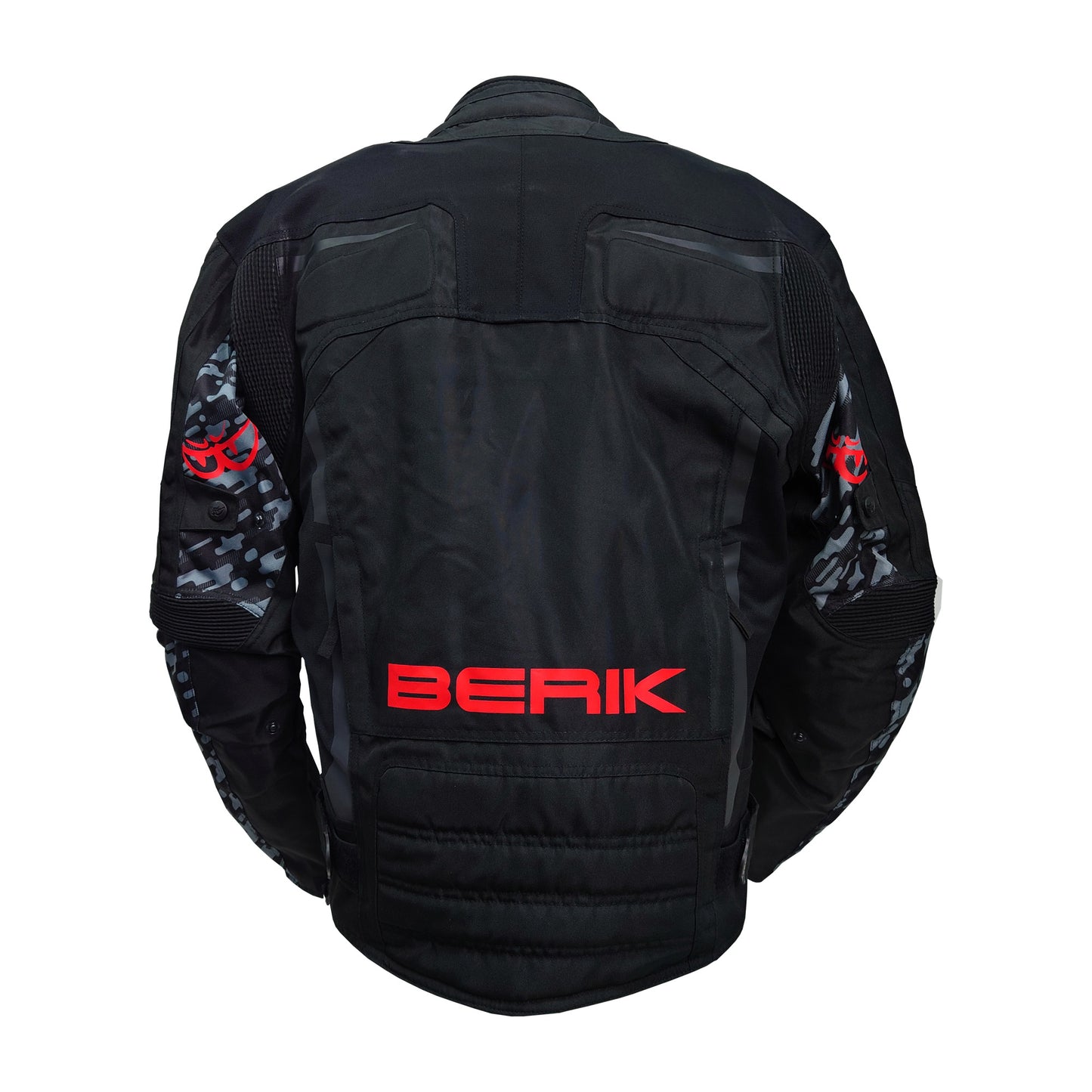 NJ-203302-CAMO-BK RED BERIK NYLONJACKET ALL SEASON