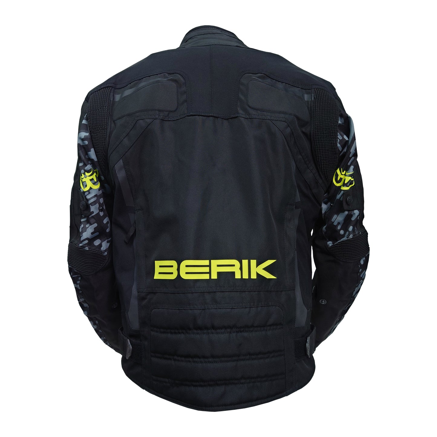 NJ-203302-CAMO-BK YELLOW BERIK NYLONJACKET ALL SEASON
