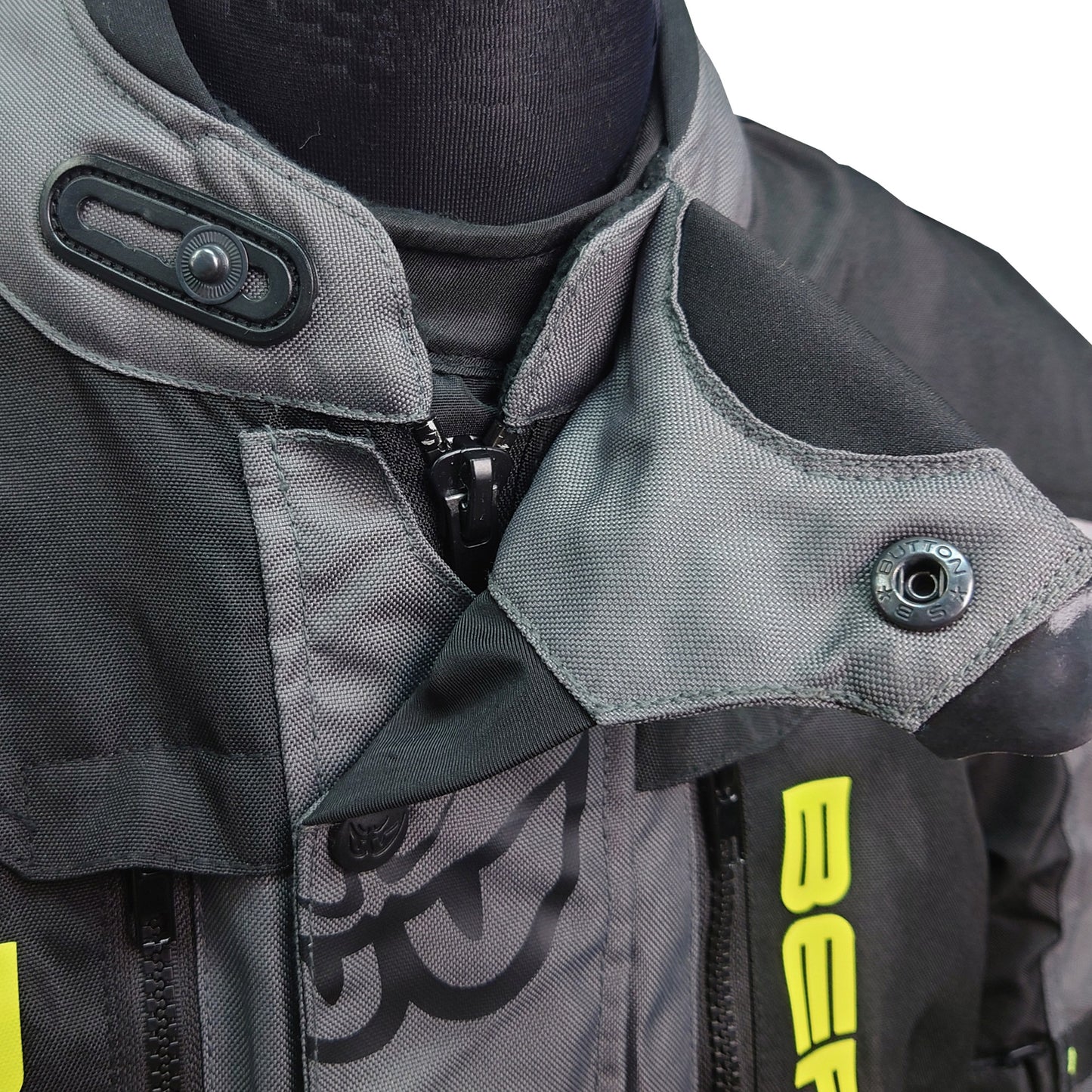 NJ-203328-BK BLACK/GREY/YELLOW BERIK ADVENTURE NYLONJACKET ALL SEASON
