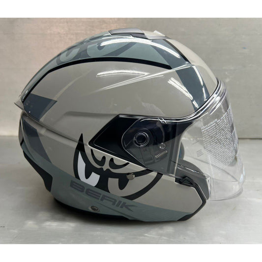 予約販売 HEL-279112-BK GREY ベリック ジェットヘルメット
