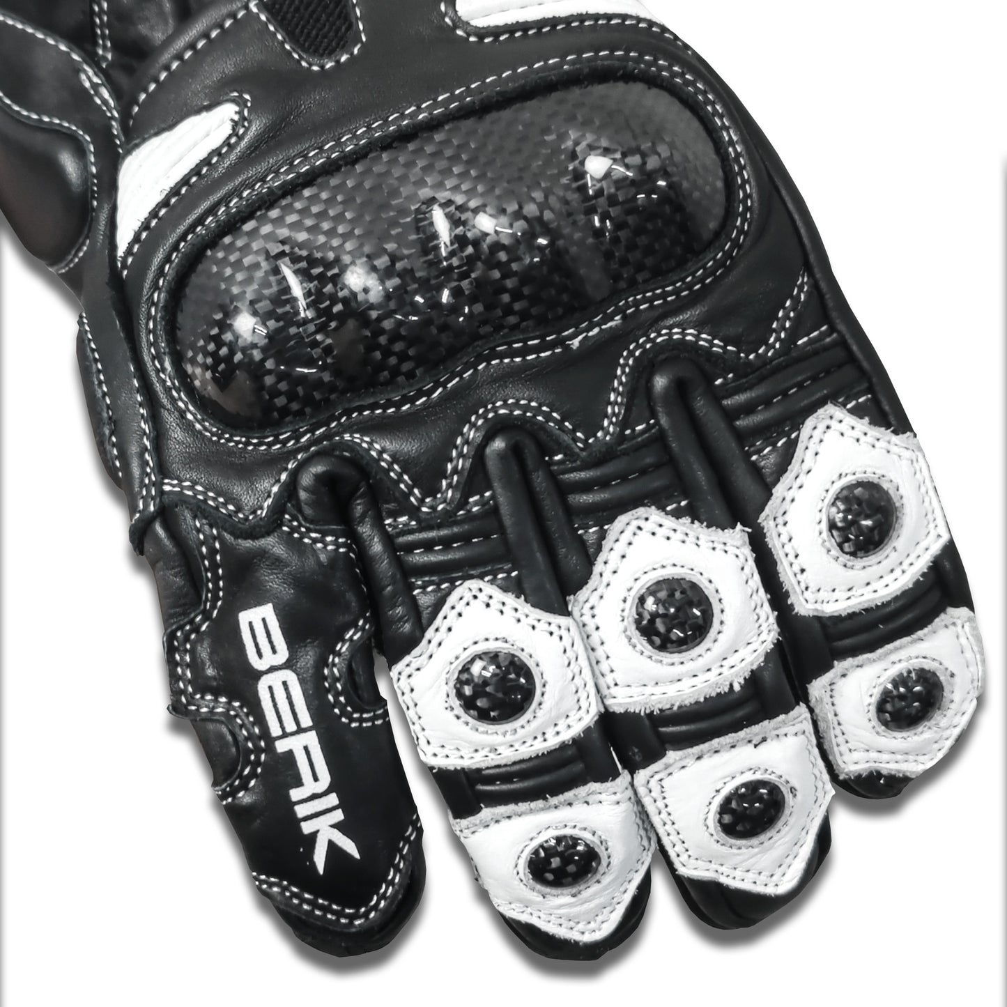 G-214102-BK  BLACK/WHITE BERIK RACINGGLOVE