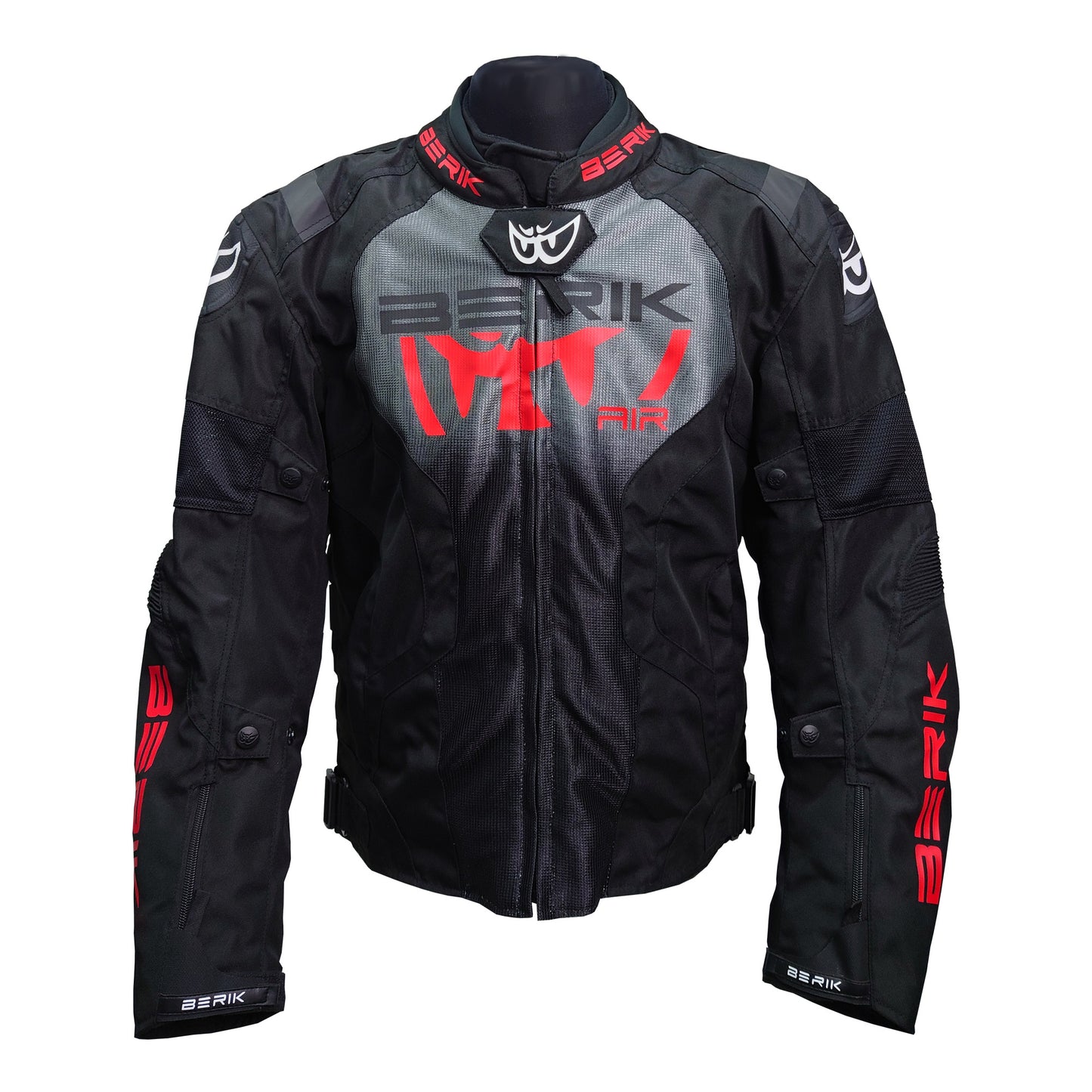 NJ-233317GR-BK BLACK/GREY/RED BERIK MESH JACKET