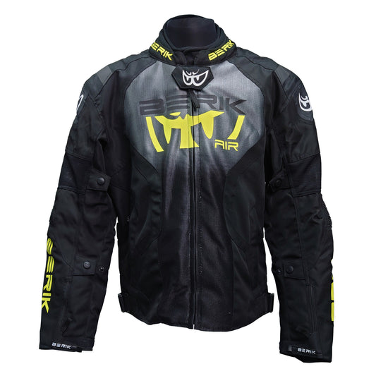 NJ-233317GR-BK BLACK/GREY/YELLOW BERIK MESH JACKET