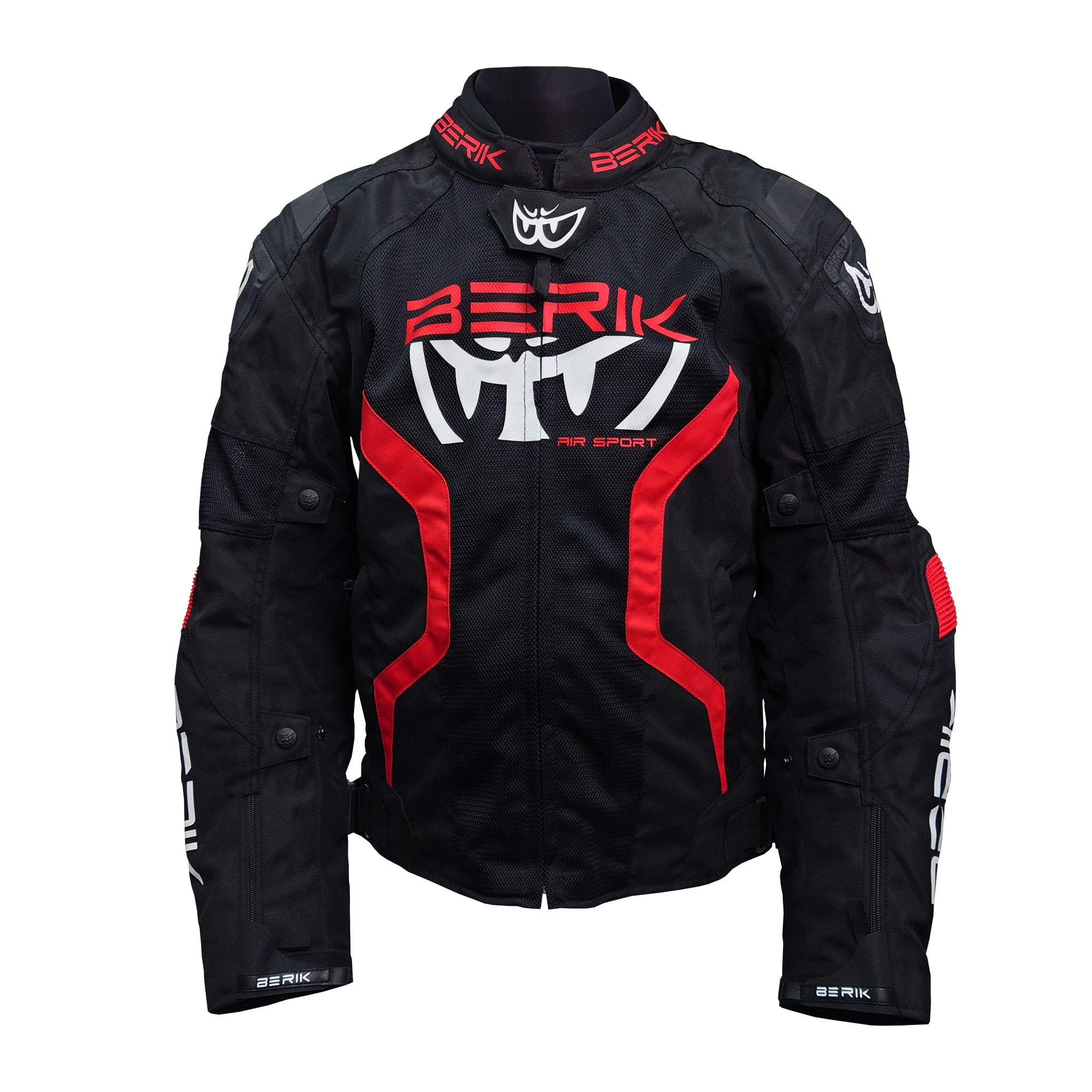 NJ-233317-BK BLACK/RED BERIK MESH JACKET