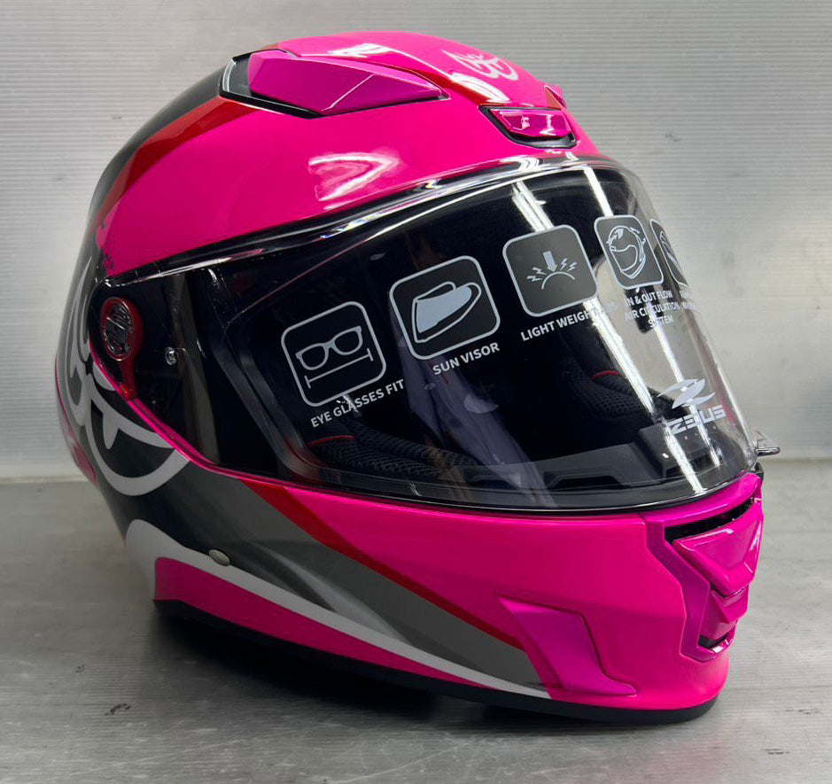 予約販売 HEL-279101-BK PINK ベリック オンロードヘルメット フルフェイス