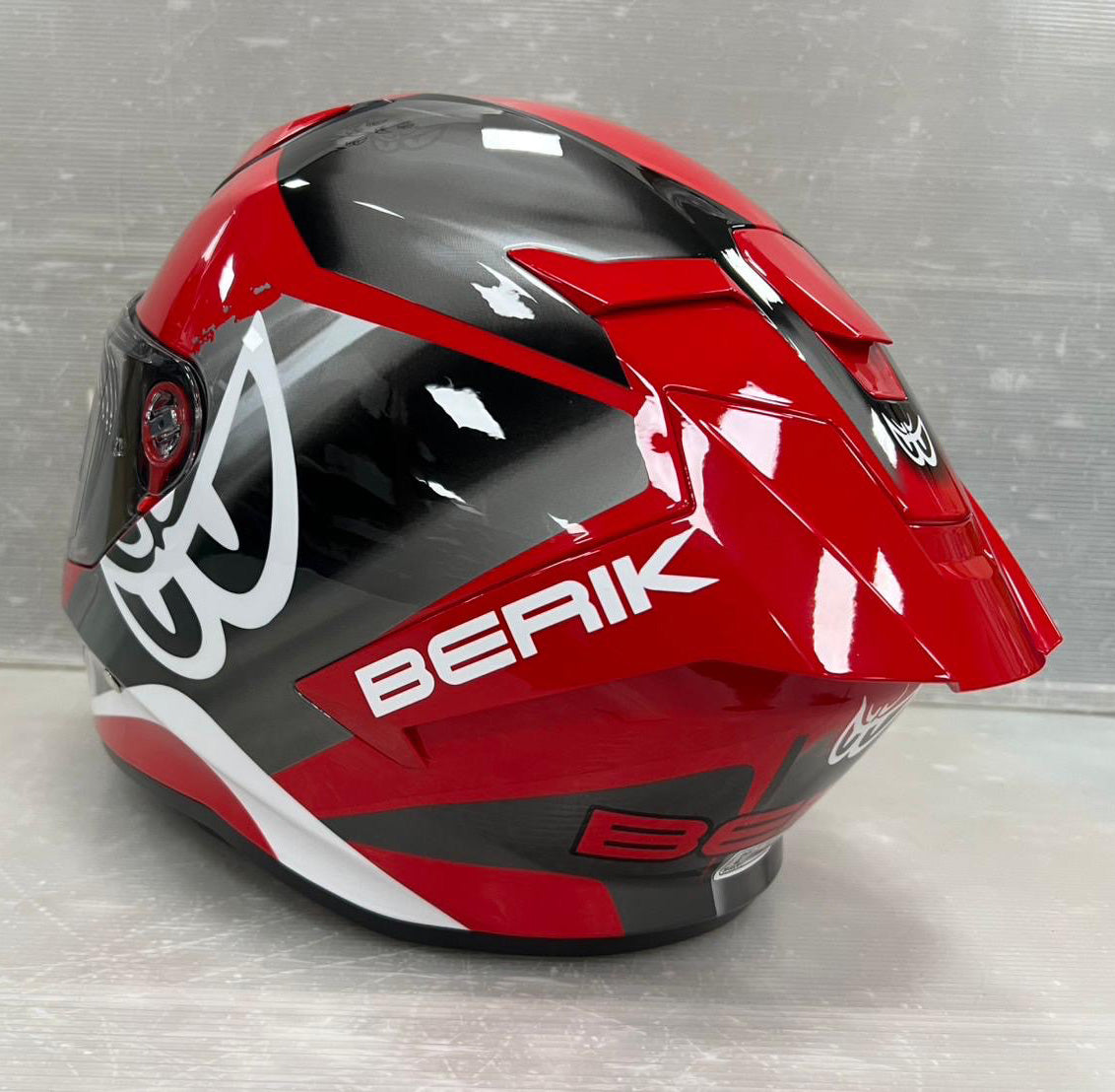 予約販売 HEL-279101-BK RED ベリック オンロードヘルメット フルフェイス