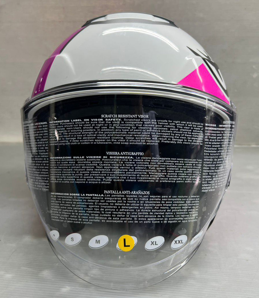 予約販売 HEL-279112-BK PINK ベリック ジェットヘルメット