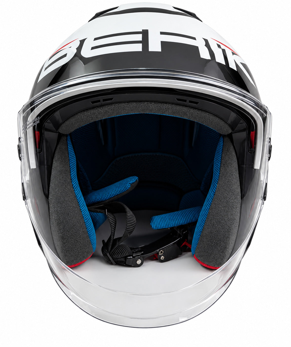 予約販売 HEL-279112-BK WHITE/RED ベリック ジェットヘルメット