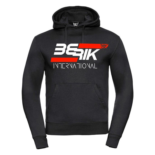J-237403-BK BLACK/RED BERIK CASUAL HOODIE PARKA