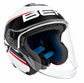 予約販売 HEL-279112-BK WHITE/RED ベリック ジェットヘルメット
