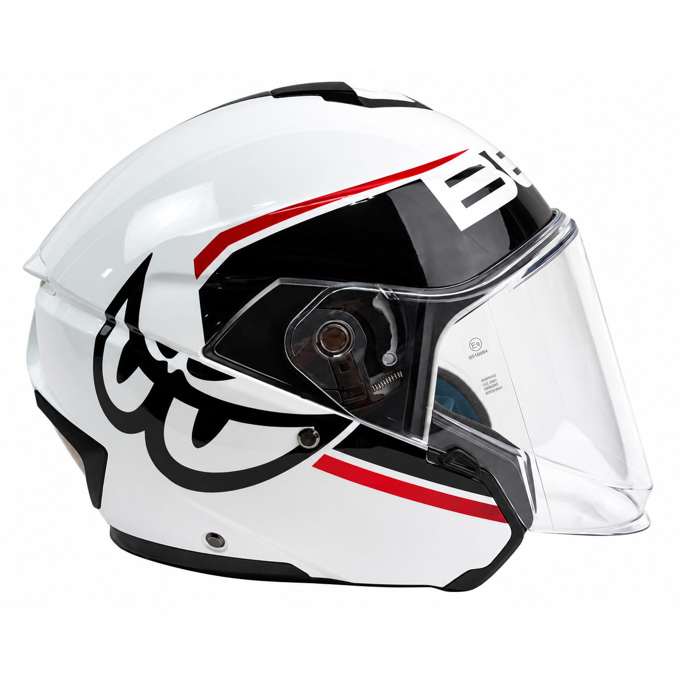 予約販売 HEL-279112-BK WHITE/RED ベリック ジェットヘルメット