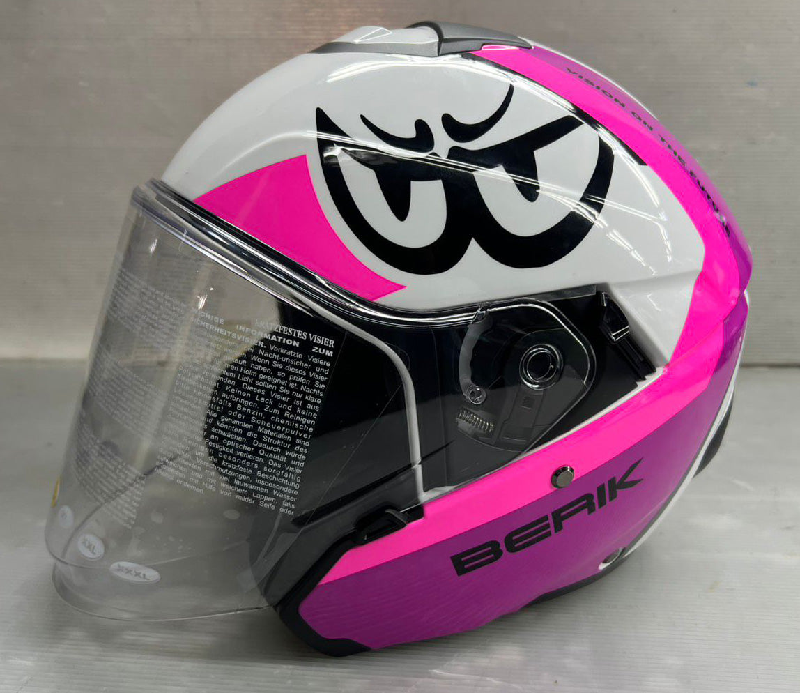 予約販売 HEL-279112-BK PINK ベリック ジェットヘルメット