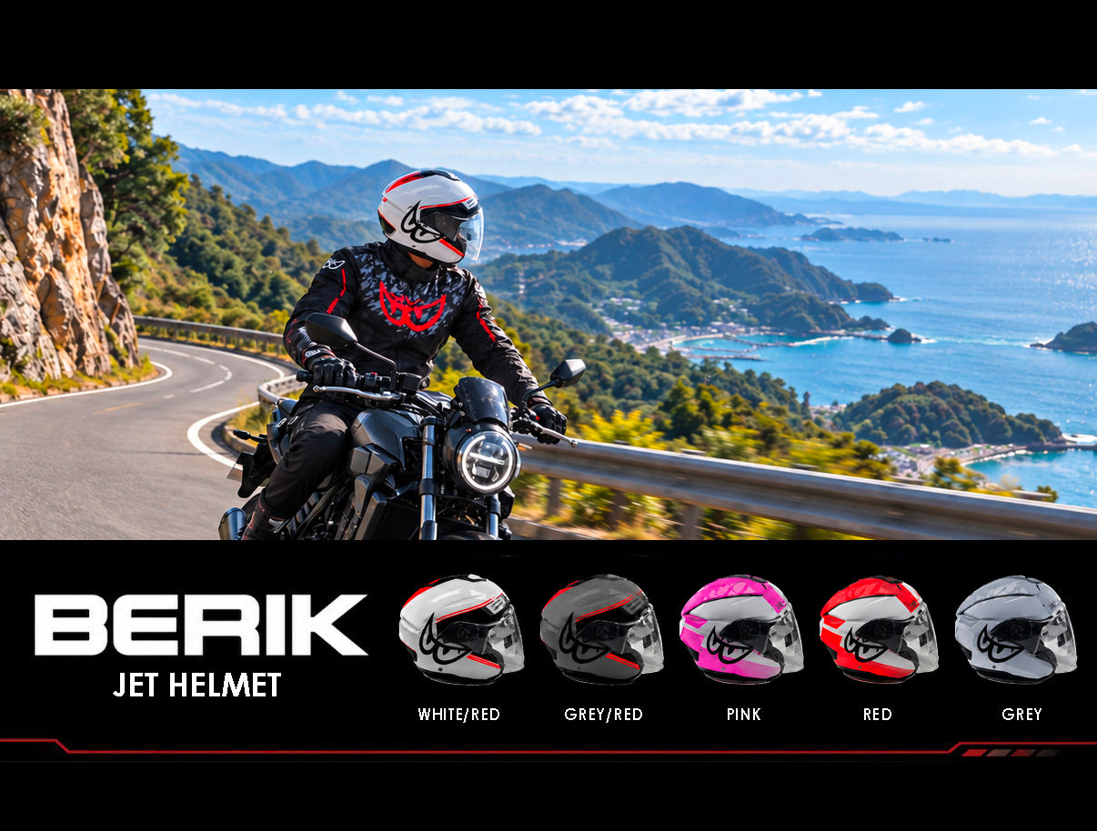 予約販売 HEL-279112-BK RED ベリック ジェットヘルメット
