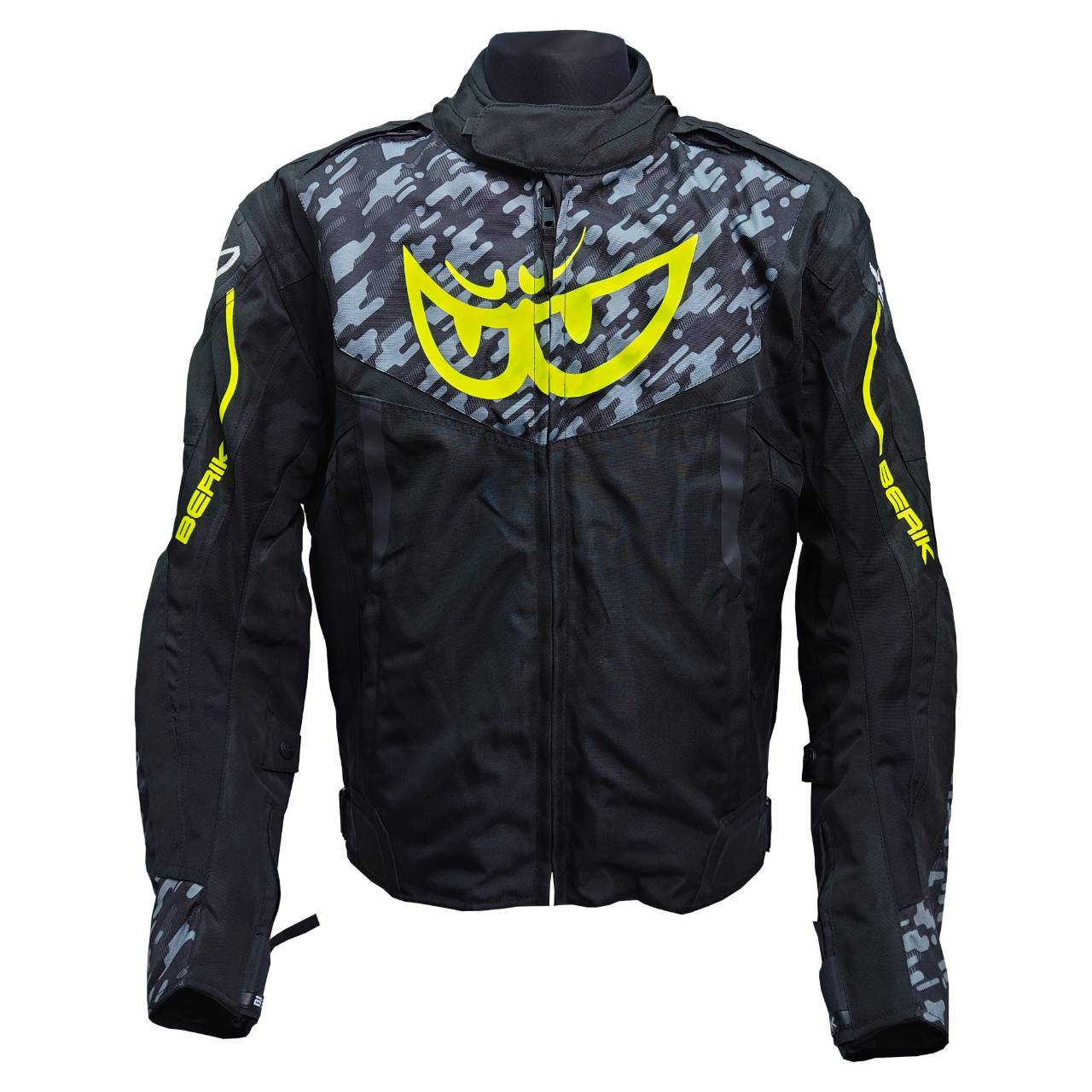 NJ-203302-CAMO-BK YELLOW BERIK NYLONJACKET ALL SEASON