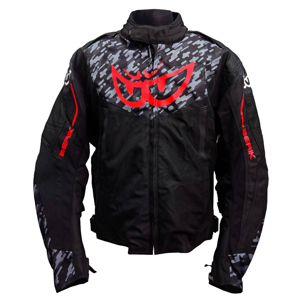 NJ-203302-CAMO-BK RED BERIK NYLONJACKET ALL SEASON