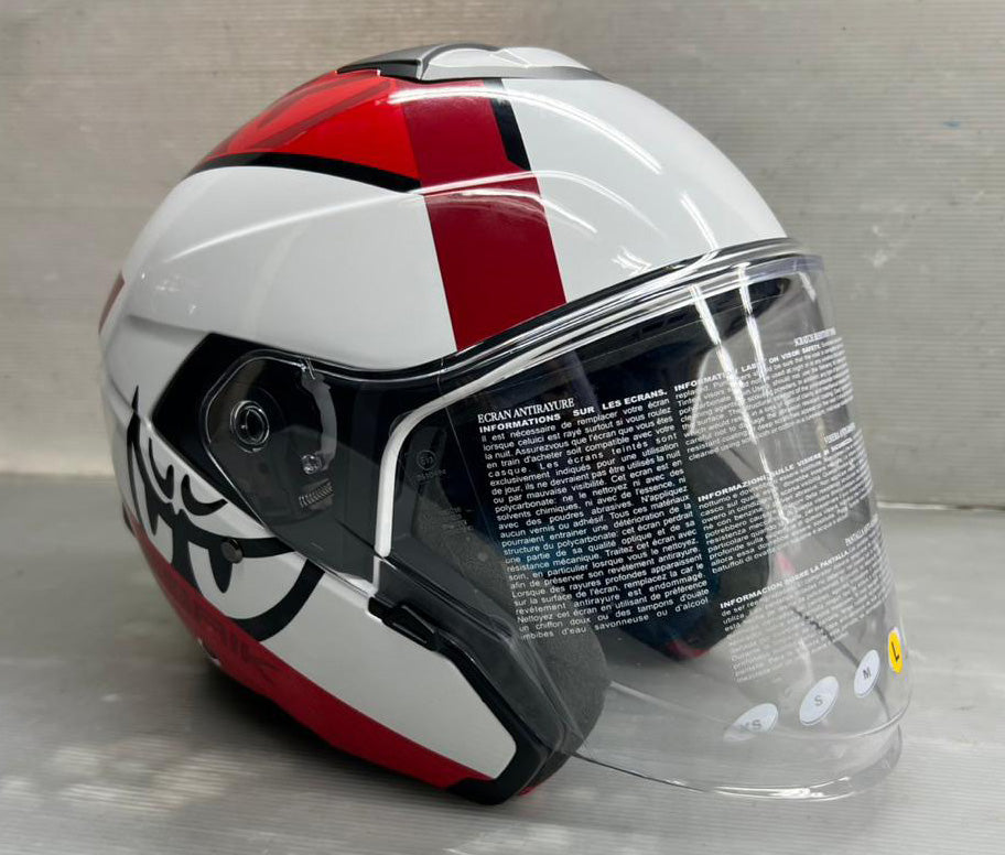 予約販売 HEL-279112-BK RED ベリック ジェットヘルメット