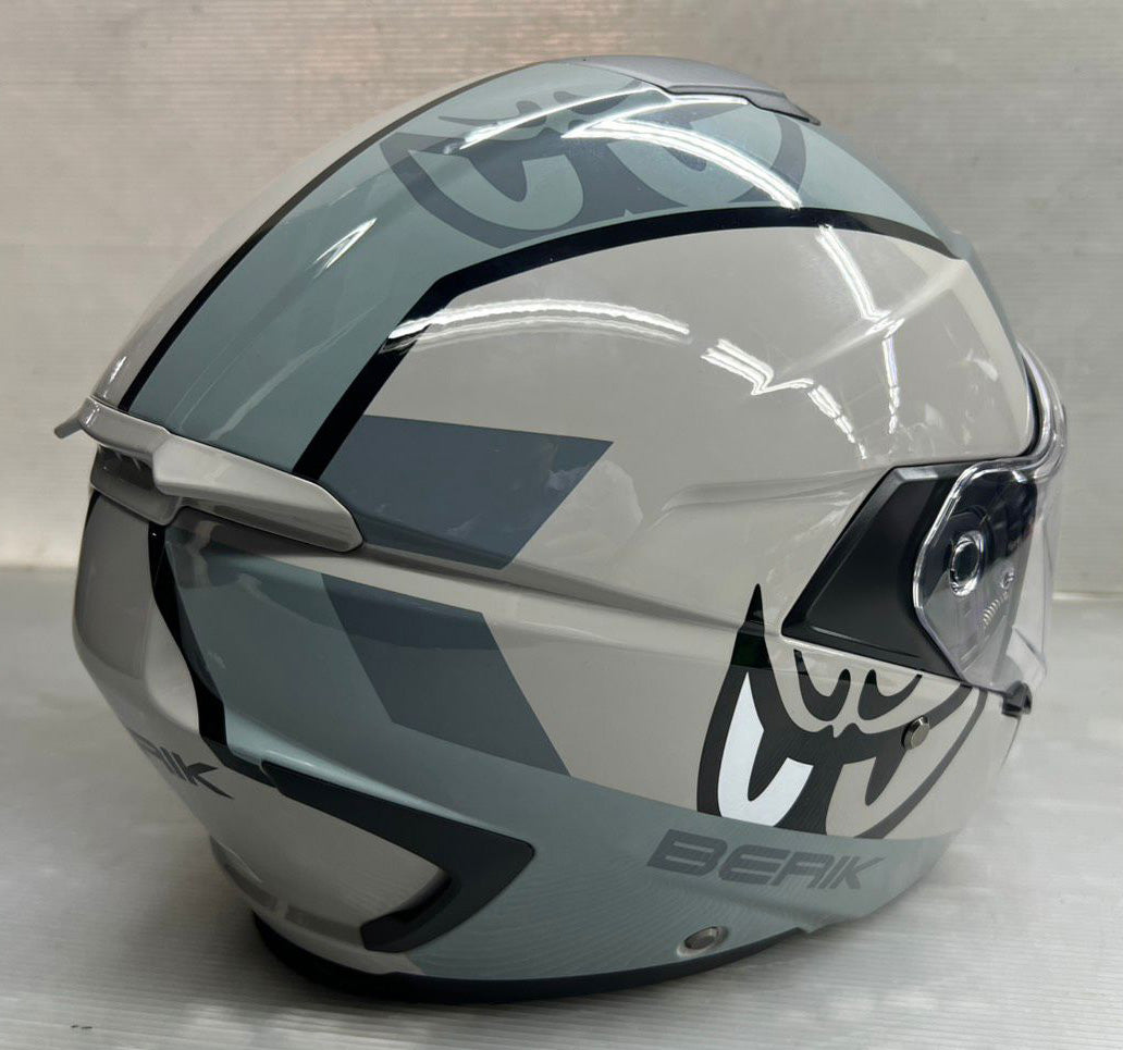 予約販売 HEL-279112-BK GREY ベリック ジェットヘルメット