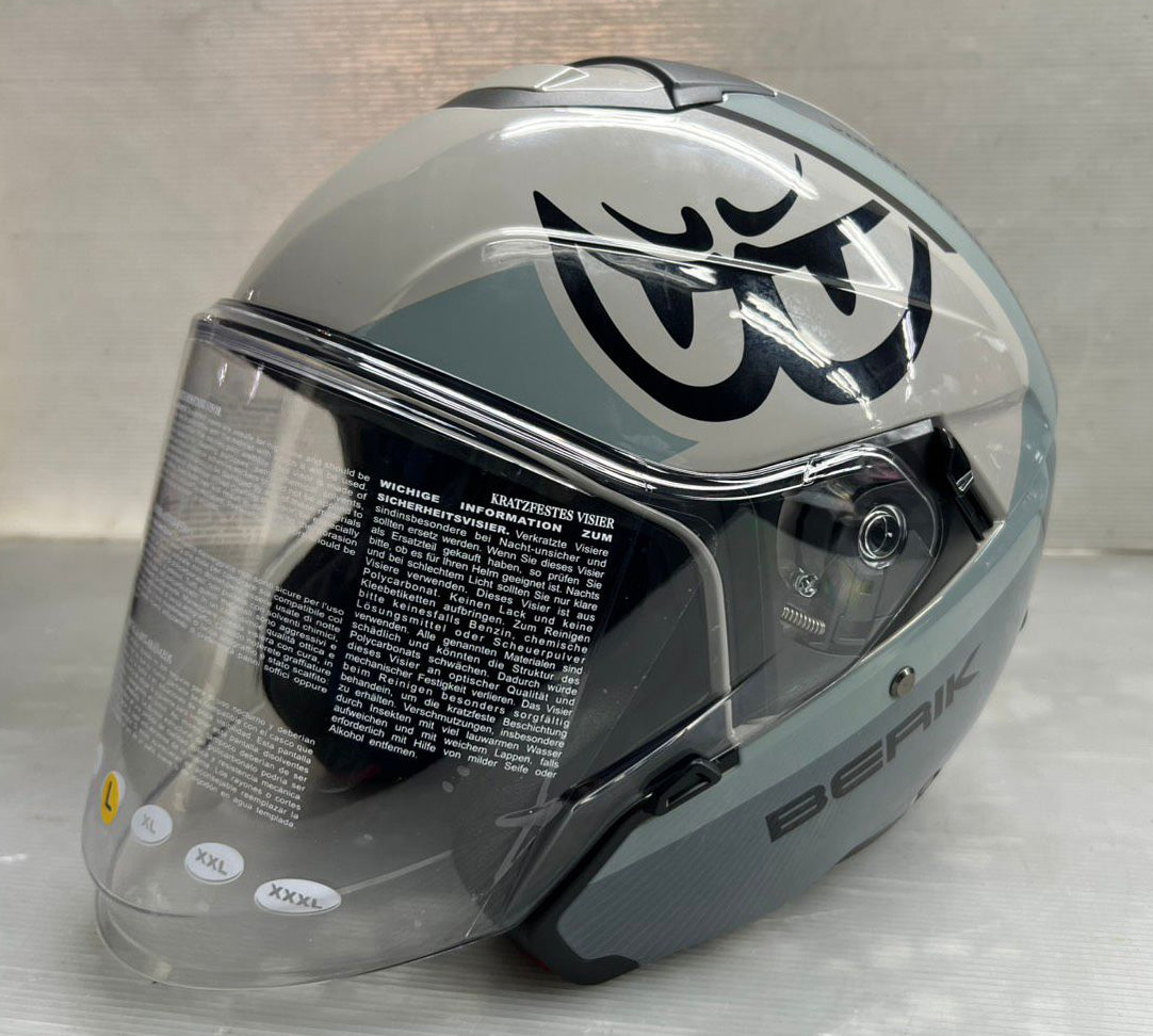 予約販売 HEL-279112-BK GREY ベリック ジェットヘルメット