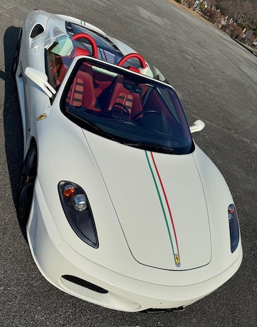 フェラーリF430スパイダー　ビアンコロッソ　カーボンブレーキ　クライスジークマフラー